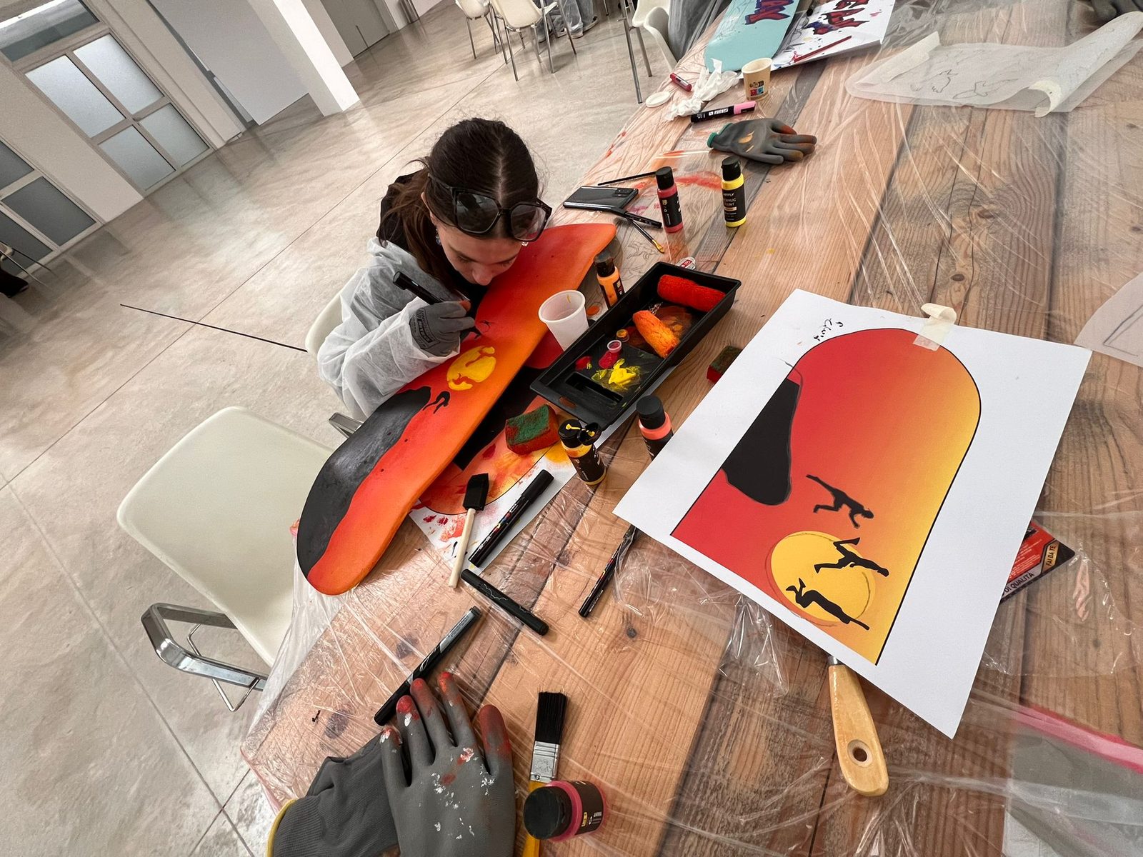 Workshop skateboard art — Istituto Kandinsky, Milano