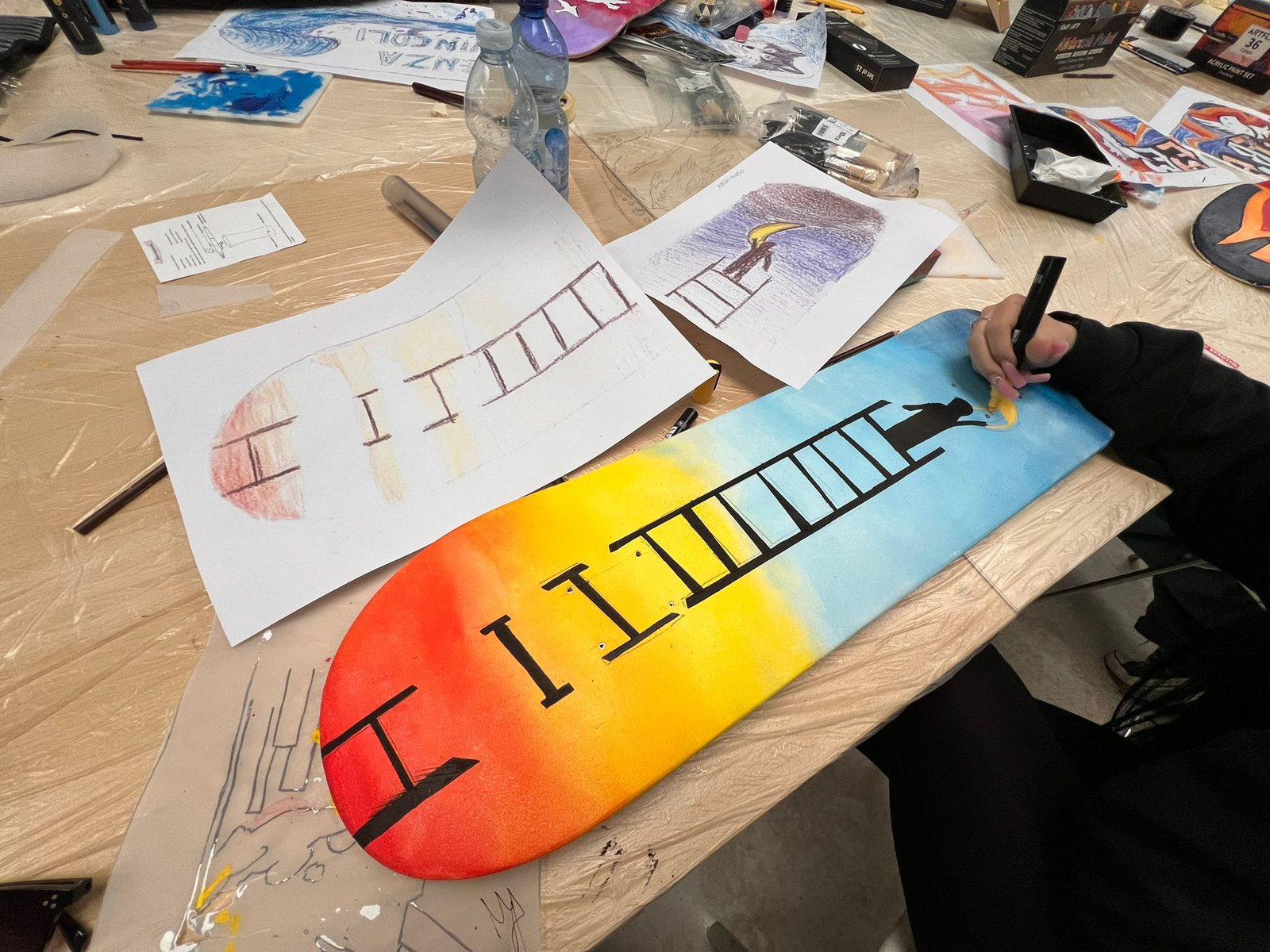 Workshop skateboard art — Istituto Kandinsky, Milano